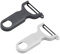 KUHN RIKON 24285 Swiss Peeler-Pelador de Verduras (2 Piezas, Hoja de Acero Inoxidable, Color Gris y Blanco), Plástico
