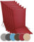 sunnypillow 6er Set Hochlehner Auflagen Wasserdicht 120 x 50 - Polsterauflage extra Dicke 9cm - Sitzauflagen für Gartenmöbel, Sitzpolster für Gartenstuhl - Sitzkissen Outdoor - Stuhlauflage Rot