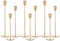 YMHPRIDE 9 PCS Gold Candlestick Holders Taper Candle Pillar Candlesticks, Vintage Candle Stand for Dinner by Candlelight Decoration, Home Decor Centerpiece for Dining Table