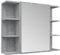 vidaXL Bad Spiegelschrank, Badschrank Badezimmerschrank mit Tür Fächern, Wandschrank für Badezimmer, Badspiegel Badmöbel, Modern, Grau Sonoma Holzwerkstoff