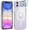 YisrLery 5 en 1 Magnétique Coque pour iPhone 11 avec 2 Verres Trempés et 2 Caméra Protecteur, [Compatible avec MagSafe] Anti-Jaune Antichoc Anti-Rayures Étui pour iPhone 11 6,1” - Transparent