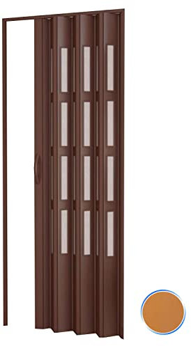 Porta a Soffietto da Interno in Kit con vetri in PVC Douglas 82x220 cm MOD. Sonia