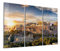 DEQORI Glasbilder Acrylglas | Motiv Athener Akropolis | horizontal 3-teilig 150x100 cm | große XXL Deko | Wandbilder für Wohnzimmer, Schlafzimmer, Flur & Küche | moderne Wanddeko