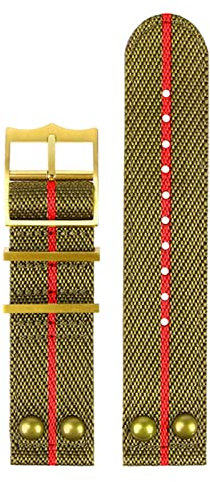 KKFAUS Nylon-Armband für Hamilton-Stoff-Watchband, Segeltuch, 22 mm, Nieten-Armband, 22 mm, Achat