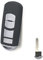 BROVACS Replacement Key Shell + Uncut Blank Emergency Insert Key Compatible with MAZDA 4 Button Smart Keyless Entry Remote Key Case Fob PG538F