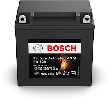 Bosch FA128 - Batterie moto AGM - 12V 100A 9Ah - Adaptée aux motos, mobilettes, enduros, scooters, quads, jet skis - Compatible M4F26, M4F27, BB9L-A2, BB9L-B, 12N9-3B