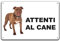 Phonecasing Cartello Segnale Attenti al Cane in Alluminio 3 mm Composito (30 cm x 20 cm, Pitbull)