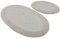 Badteppich Set 2-teilig beige oval