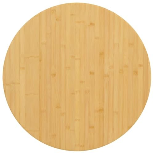 vidaXL Tischplatte Ø90x1,5 cm Bambus