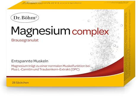 Dr. Böhm Magnesium complex: Magnesiumgranulat zur Unterstützung der normalen Muskelfunktion, für ältere Personen & Sportler, 28 Sachets