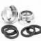 BLUMKRAFT - Lote de 2 adaptadores de grifo F24 – M22 metal macizo latón plateado 24 mm hembra 22 mm macho (F24-M22/M22-F24)