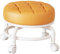 MagiDeal 360° drehbarer Rollhocker, universelle Lenkrollen, bequemer, Stabiler, runder Kinder-Rollhocker, niedriger Hocker, Hausarbeitshocker für das Büro, Orange