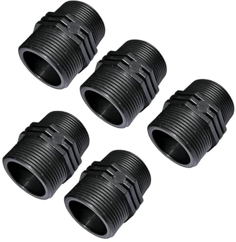Suinga Lot de 5 Réductions à Visser mâle/mâle - Filetage 1'' x 3/4'' - en Plastique - mamelons réduits à raccord fileté - PN 10 Bars