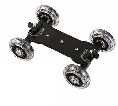 Skater Dolly, 4 Räder, Tischwagen, manueller Skater für Kamera, DSLR-Fotografie, Videoaufnahmen