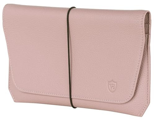 VON HEESEN Leder Reisepasshülle mit RFID-Schutz - Passport-Hülle aus echtem Leder - Reisepass-Organizer für stilbewusste Damen & Herren in Lavendel
