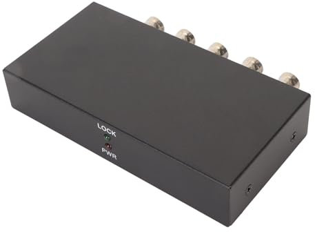 Huairdum 1x4 SDI-Verstärker-Splitter, Professioneller SDI-Splitter Plug and Play 1080P für TV-Sender für Schulungsplätze (EU-Stecker)