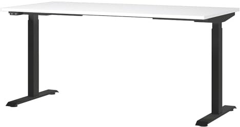 Lomadox Büromöbel Schreibtisch 160cm, elektrisch stufenlos höhenverstellbar 72-120cm, weiß