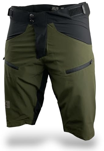 TLA THABOR Pantaloncini MTB Enduro e Trekking, Elasticizzati, Traspiranti Unisex per Uomo e Donna, Abbigliamento Ciclismo e Outdoor, Pantaloni Ciclismo, Short Bici Escursionismo.