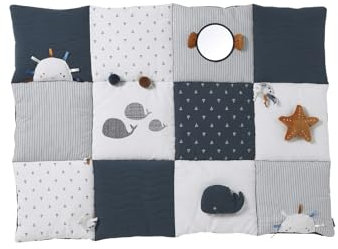 VERTBAUDET Baby Activity-Decke „Das süße Leben“ blau