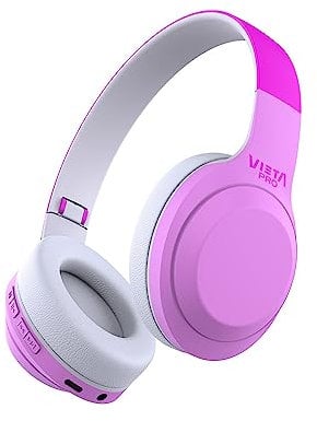 Vieta Pro Auriculares Inalámbricos Diadema para Niños, Cascos Bluetooth con Micrófono inalámbrico Incorporado, Auriculares Plegables, Micro SD, Volumen Limitado Seguro para Celulares/PC/TV Kids 2