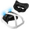 AriKroii Cooling Fan Face Pad for Meta Quest 3, with Silicone Nose Pad, Active Air Circulation Ventilation to Anti Fog and Anti Leakage Light Mask, Replacement Mask VR Accessories for Quest 3 (Black)