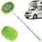 Bemece Car Wash Brush Kit with 43.3 Telescopic Handle, Car Washing Brush with 2 in 1 Chenille Microfiber Mop Heads for Cleaning Truck, Caravan, Scratch Free(1 Car Wash Brush,1 Replacement Cloth Head)