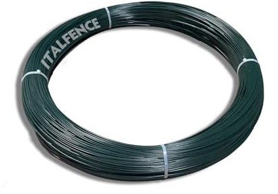 Italfence - Filo di ferro zincato e plastificato per recinzioni metalliche, 25kg (Tutti i diametri) [Ø3,20mm]