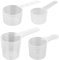 MOLIMOLI Lot de 4 verres doseurs de lessive en plastique - 100 ml/70 ml/50 ml/40 ml