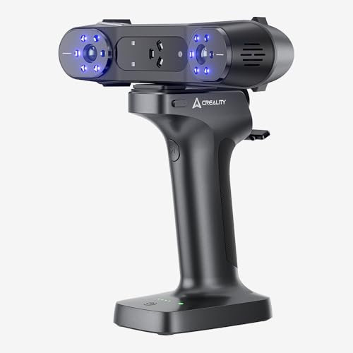 Creality RaptorX 3D Scanner für 3D Druck, Kabelloser Handheld 3D Scanner, 0,02 mm Genauigkeit, 34+7 Blaue Laserlinien und NIR Scanner, Wi-Fi 6, Anti Shake Tracking, Unterstützung von 5-4000mm Objekten