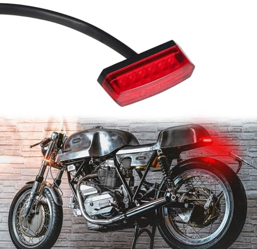 LOKLISUM Motorrad Rücklicht, 12V 6 LED Mini Stop Motorrad Universal Rücklicht Led Bremslicht für Motorräder Dirt Bikes quad atv chopper (Rote Schale)