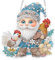 MOGTAA 5D Diamond Painting Anhänger, Zwerg und Huhn Diamond Painting mit Kette Kinder Erwachsene, Tiere Diamant Painting Fensterbilder, Hängende Ornament Set für Wand Und Eingang Decor