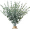 LoNinLoAn 30 Stück Eukalyptus Künstlich Eukalyptusblätter Deko, Künstliche Eukalyptu Zweige, Pflanzen Eukalyptuss Deko für Hochzeitsfeiern, Party, Home, Tischdeko, Blumenarrangemen(38CM)