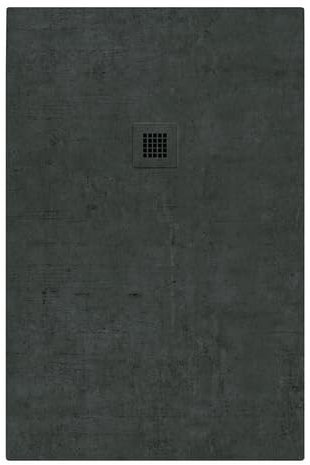 Piatto doccia in marmoresina 140x80 cm effetto petrolio scuro BELGIO