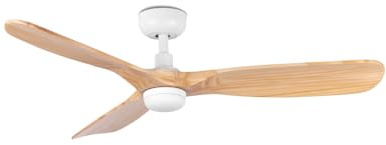 ROWIND Deckenventilator Weiß/Kiefer mit Licht Ø120 cm