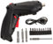 DIYEAH 1 Set Cacciavite ricaricabile Migliorie di casa senza fili portatile punte magnetiche trapano avvitatore ricaricabile piccolo cacciavite elettrico trapano elettrico addominali Nero