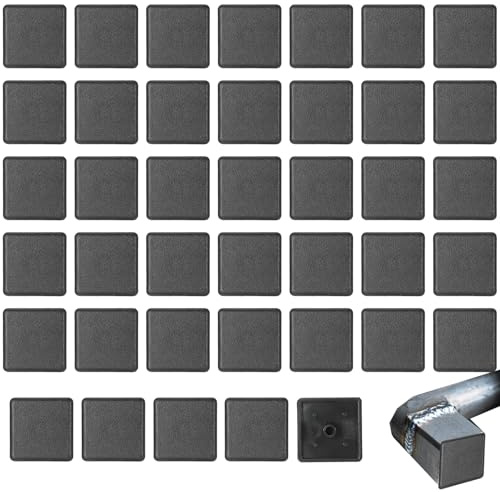 PMELCXD Aluprofil Endkappen 30x30 mm Schwarz – 40 Stück Kunststoff Abdeckkappen für Aluminiumprofile 3030 EU-Norm – Schutzkappen Stoßfest rutschfest für Möbel, Regale, Aquarienrahmen