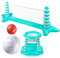 Rete da pallavolo gonfiabile, set da gioco galleggiante per piscina, 142,2 x 90 cm, include canestro da basket e palline, design leggero e impermeabile per feste estive, bambini, adulti, giochi
