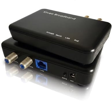 Kit Adaptateur MoCA 2.5 avec Port Ethernet 2,5G et PoE+ 30W pour Ethernet sur Coaxial – Idéal pour Points d’Accès Wi-FI 6E/7, Caméras IP et Plus – Modèle KB-M3-03