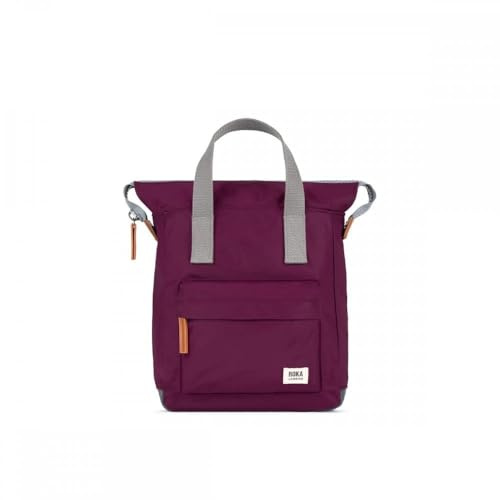 ROKA London Bantry Small Recycled Nylon Backpack | Compact everyday backpack with wide zip opening, handy storage pockets, internal tablet sleeve and adjustable shoulder straps