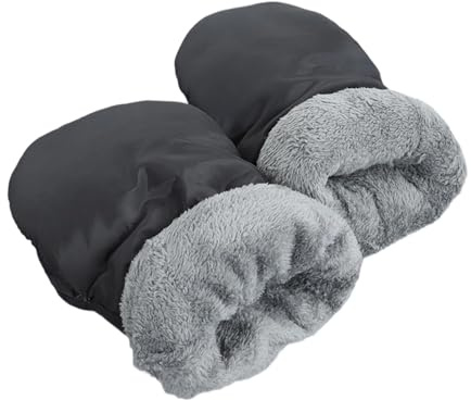 Monozoz Gants d'hiver pour Poussette, Guidon antigel - Chauffage des Mains d'hiver - Moufles Thermiques imperméables avec Doublure en Polaire pour Plus de Confort - Véhicules électriques pluvieux