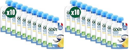 Good Goût BIO - Joghurt Vanille/Birne ab 6 Monaten - 10x90g (Packung mit 2)