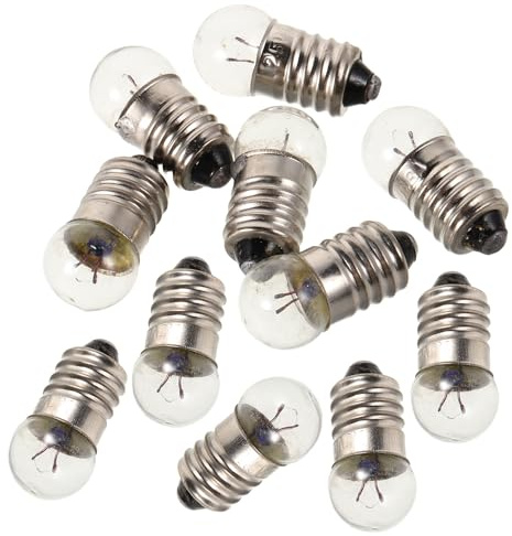 UKCOCO 12 Pièces Mini Ampoules à Vis pour Expériences Électriques Petites Ampoules Électriques Miniatures pour Lampe de Poche et Usages Éducatifs Lot