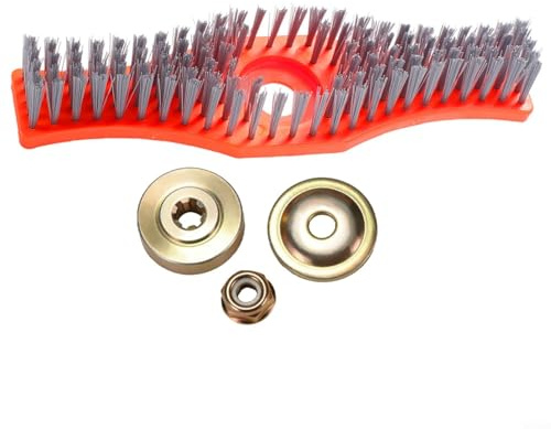 GLFLOW Lawn Mower Brush, Cleaning Brush With Fixing Accessories For Lawn Mowers, Adjustable Handle For Garden Maintenance
