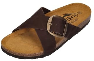 PLAKTON Damen Pantoletten BRAMMA 185690 marron, Größe:40 EU