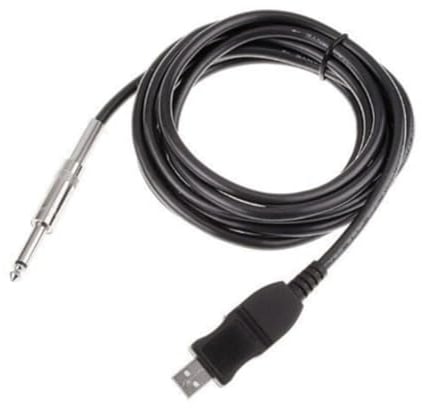 NOLITOY Cable USB para Guitarra Eléctrica de 3 Conector Acodado, Adaptador USB para Conexión y Grabación en Ordenador