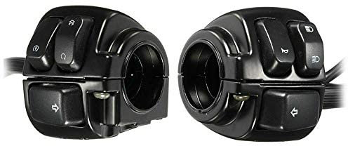 Maso Paire de boutons de commande pour guidon de moto avec faisceau de câblage pour 1996-2012 Sportster 883 1200 25 mm