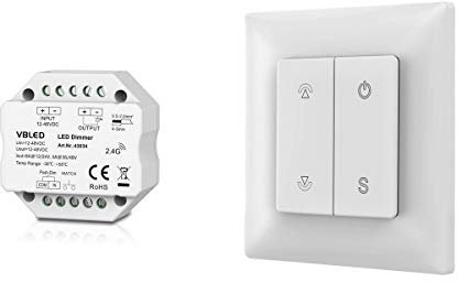 VBLED® Inatus KIT RF-Wandfernbedienung KIT-2-2.4G - bis 30m - mit Speichertaste (inkl. 12-24V DC Dimmer)