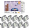 wowatt 10x LED Einbaustrahler Schwenkbar LED Einbauleuchte Set Einbauspots 230V inkl. 10x 6W GU10 Spots f. Loch 68-80mm Rund Deckeneinbaustrahler 2800K Warmweiß 600lm Ersetzt 50W Deckeneinbauspot