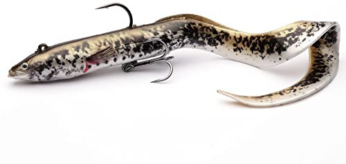 Savage Gear 4D Real EEL - Aal Gummifisch für Hecht, Farbe:Olive Pearl PHP, Länge/Gewicht:20cm / 38g