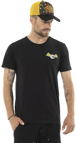 Tee Shirt Homme Flying Eyes, T Shirt Homme, 100% Coton, Respirant et Naturel, Noir Taille L